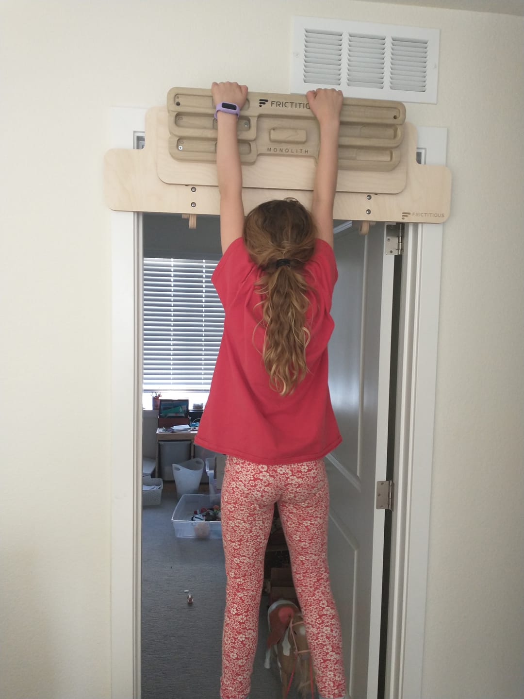 Customer photo review of Hangboard Doorway Mount