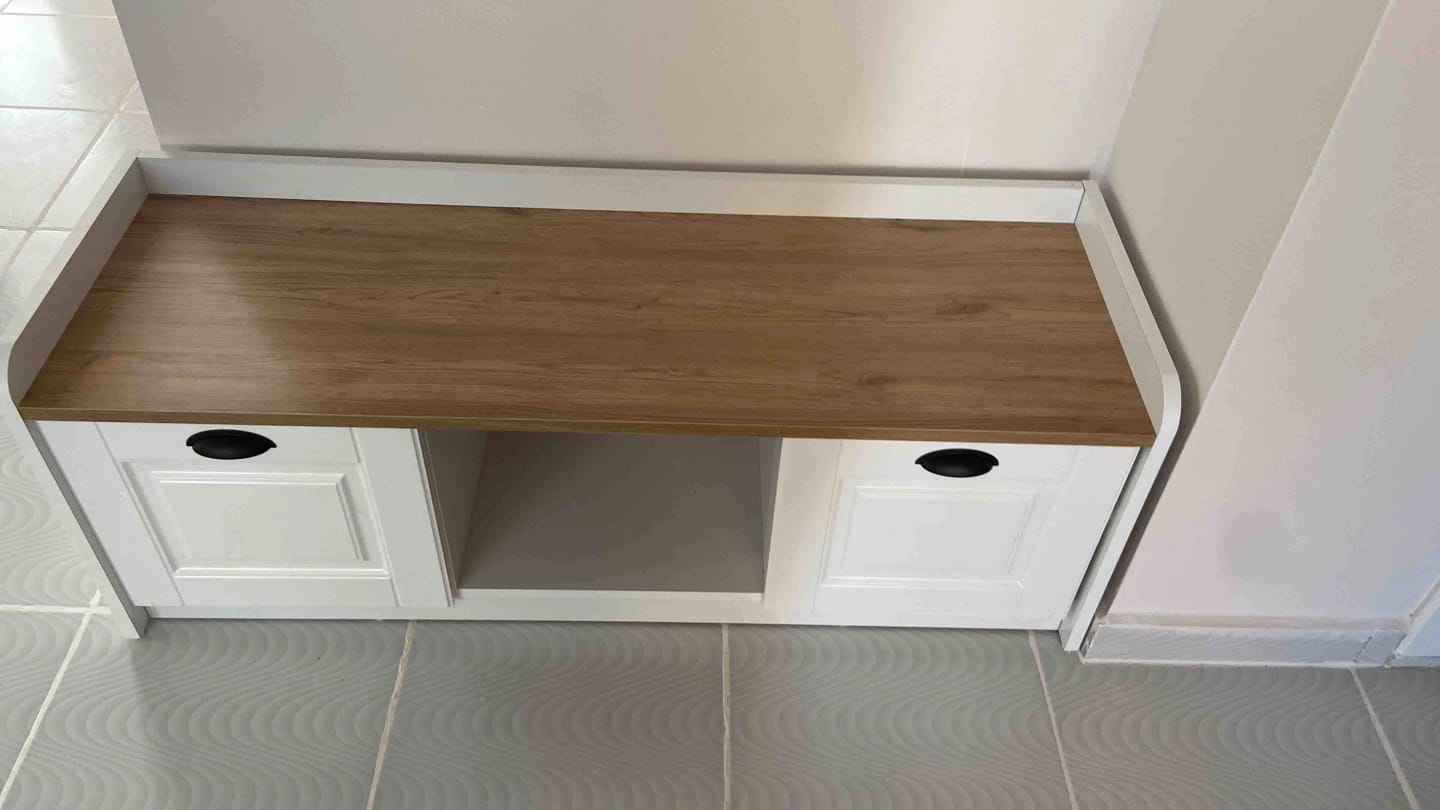 Customer photo review of Rani P2 Modern Ayakkabılık Ayakkabı Dolabı  Renk: Beyaz - S. Ceviz M1