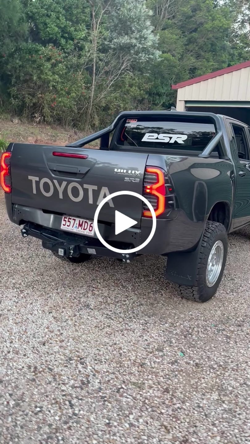 Customer video review of Blacked Out LED Tail Lights for Toyota N80 Hilux 2015+ (GR Style)