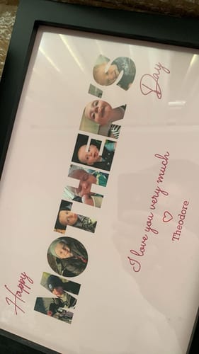Customer photo review of Happy Mother's Day - Personalised Poster