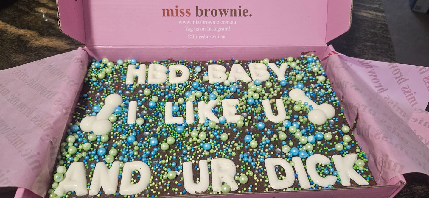 Customer photo review of Custom D!ck Brownie