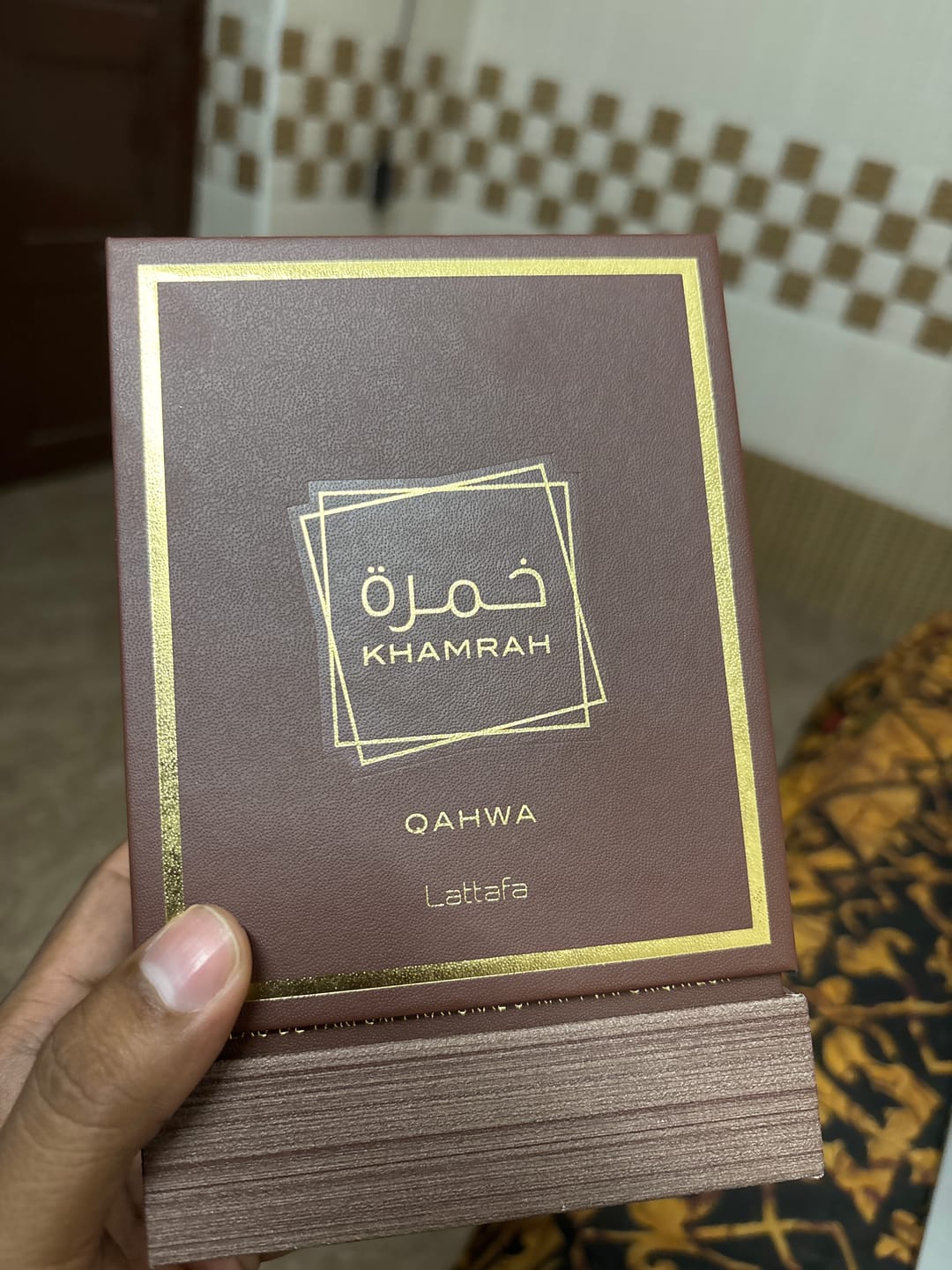 Customer photo review of Lattafa Khamrah Qahwa Eau De Parfum For Unisex