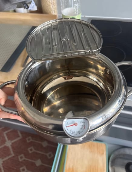 Customer photo review of Premium Stainless Steel Deep Fryer Pot