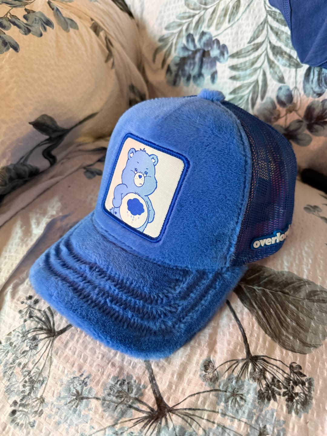 Customer photo review of OVERLORD X Care Bears:  Grumpy Bear Trucker Cap
