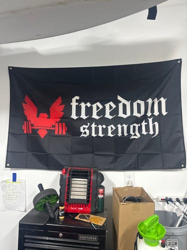 Customer photo review of Freedom Strength banner