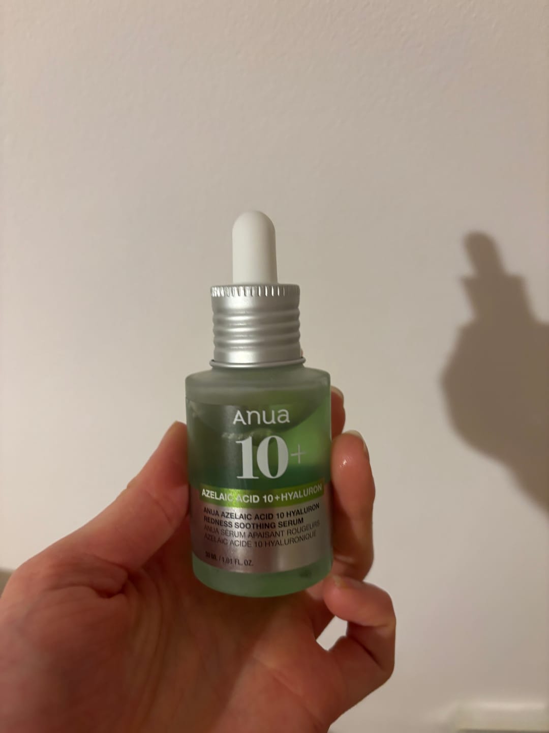 Customer photo review of [Anua] Azelaic Acid 10 Hyaluron Redness Soothing Serum 30ml