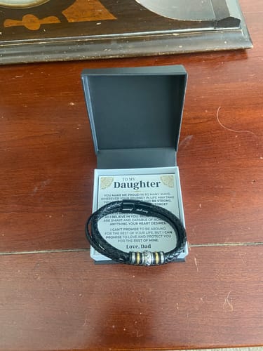 Customer photo review of To My Daughter | Braided Bracelet Gift Set - SS566