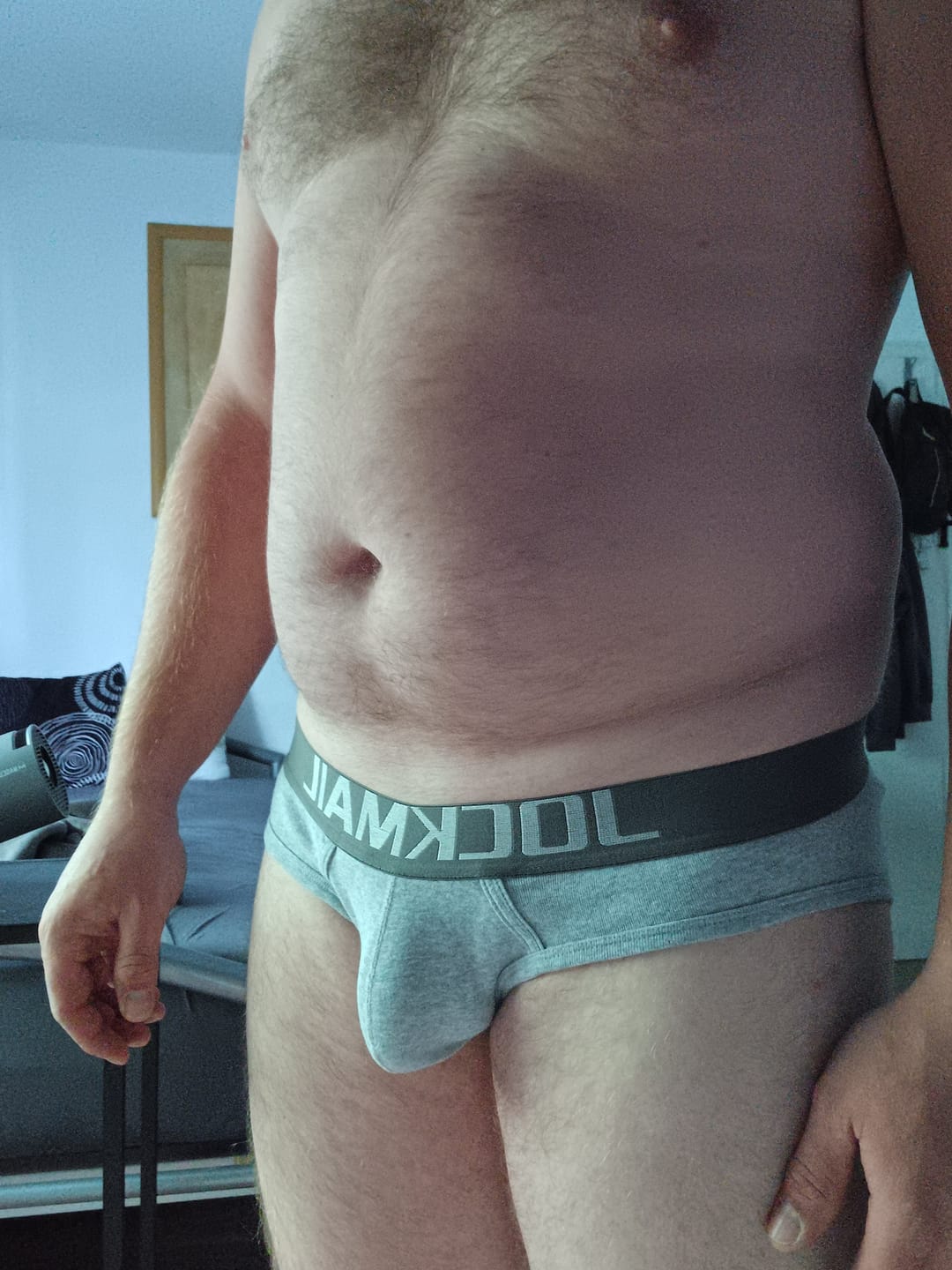 Customer photo review of 2 Pack Men's Sexy Cotton Support Contour Pouch Briefs