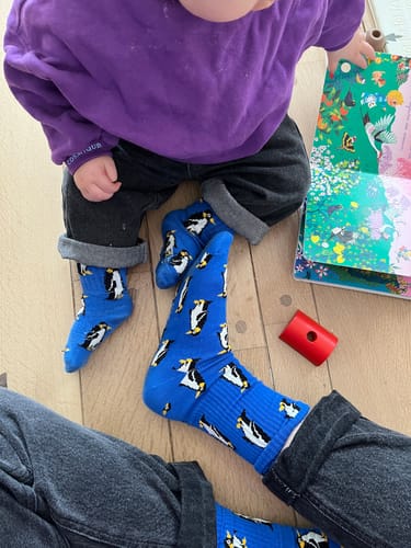 Stéphanie L. review of PENGUIN PARADE SOCKS image 1 out of 1