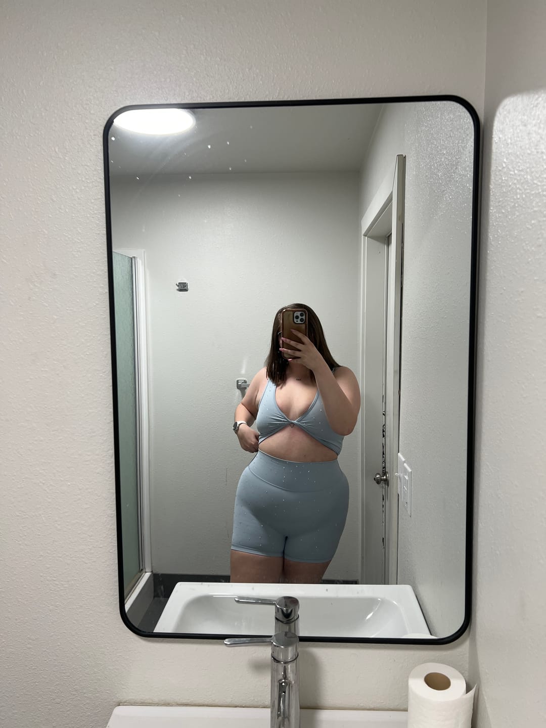 Customer photo review of Girlfriend Lift Short - Opal Gem