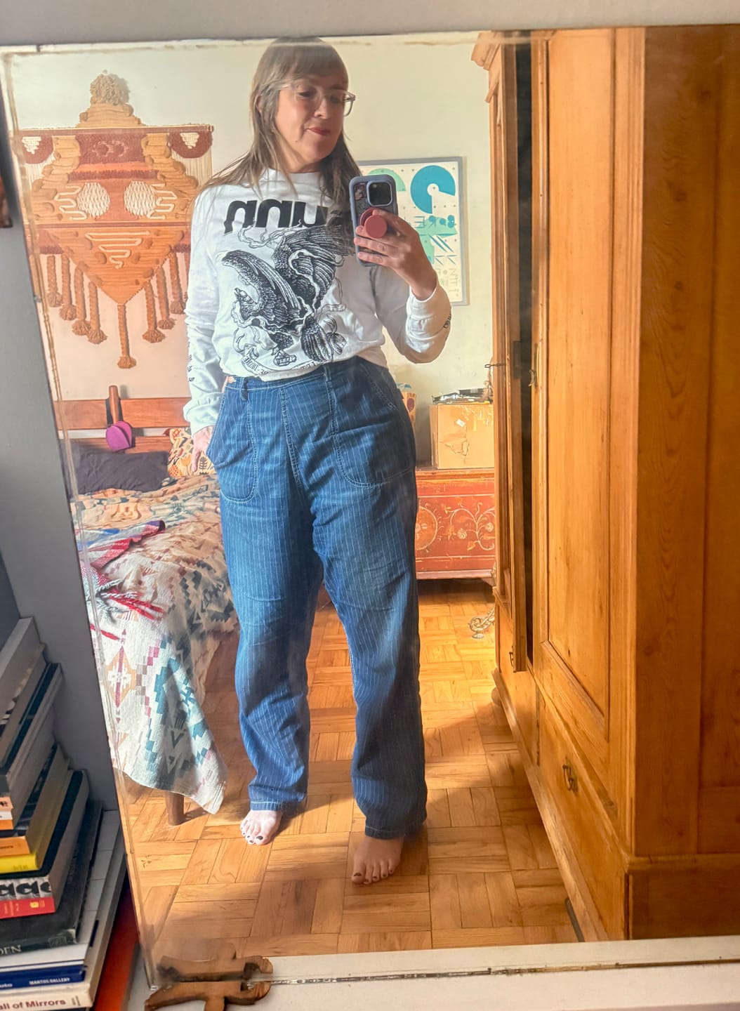 Customer photo review of Relaxed Fit 033 • Vintage Indigo Pinstripe