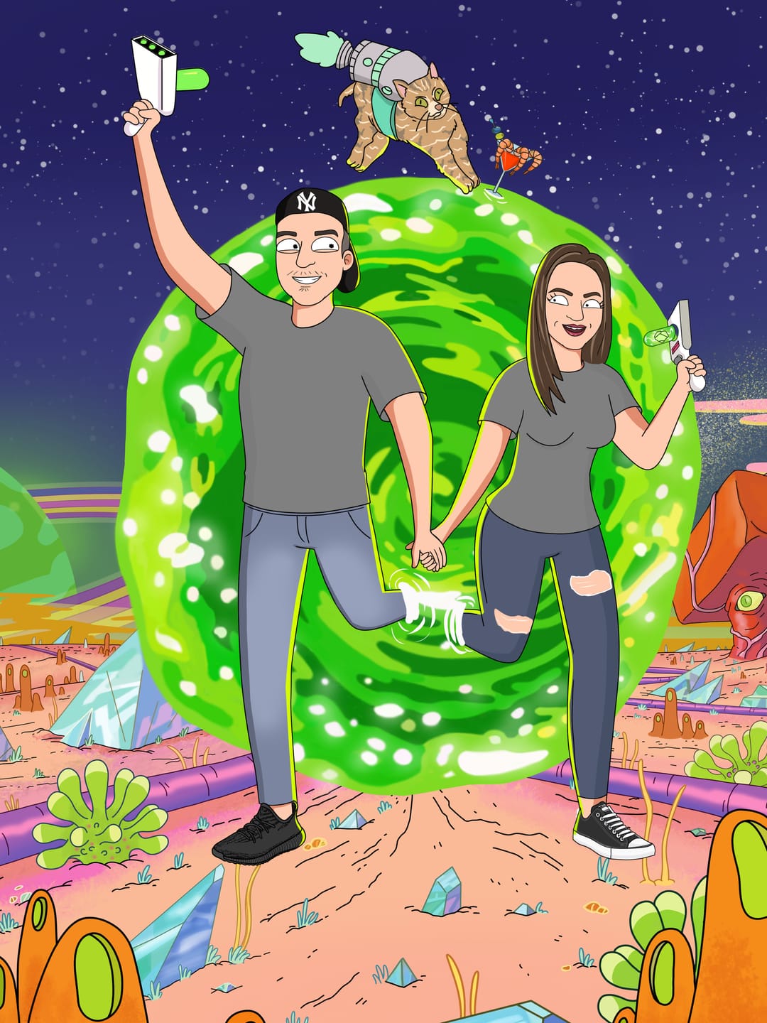 Customer photo review of 'Rick and Morty' Custom Portrait