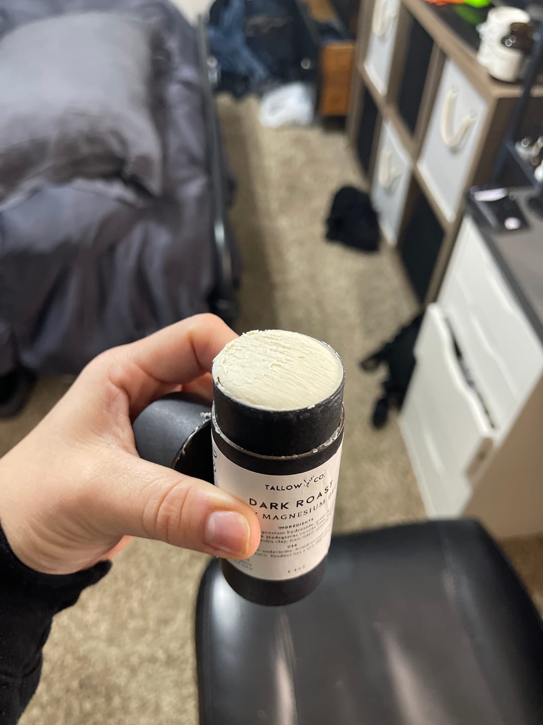 Customer photo review of Dark Roast | Tallow Magnesium Deodorant