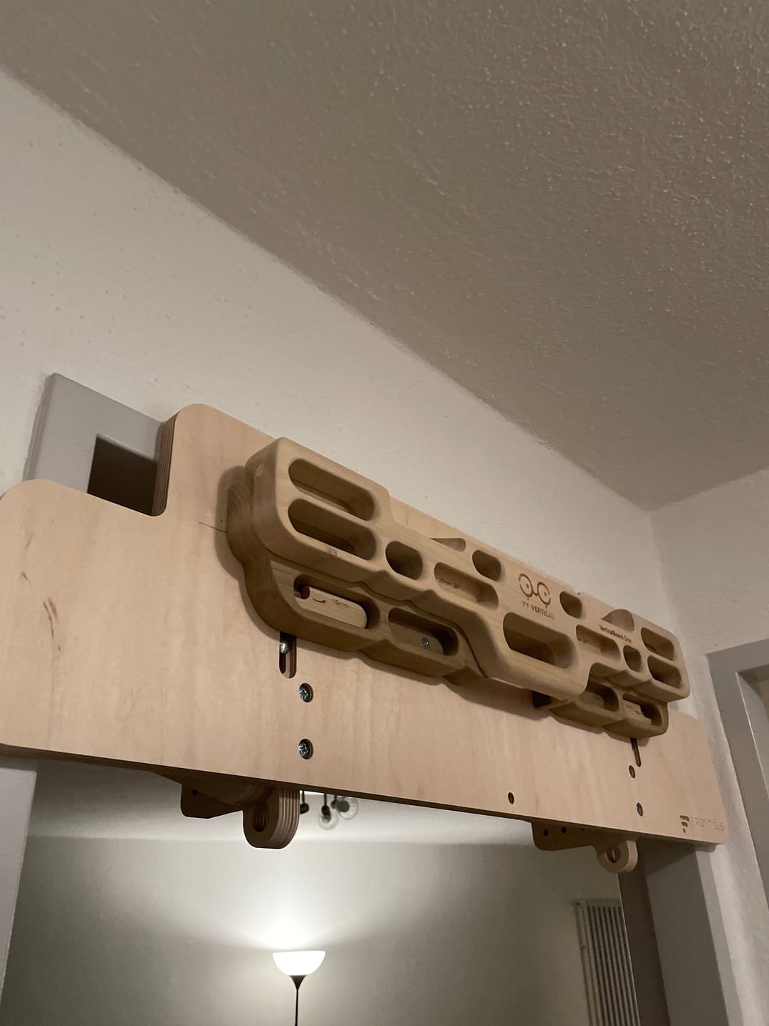 Customer photo review of Hangboard Doorway Mount