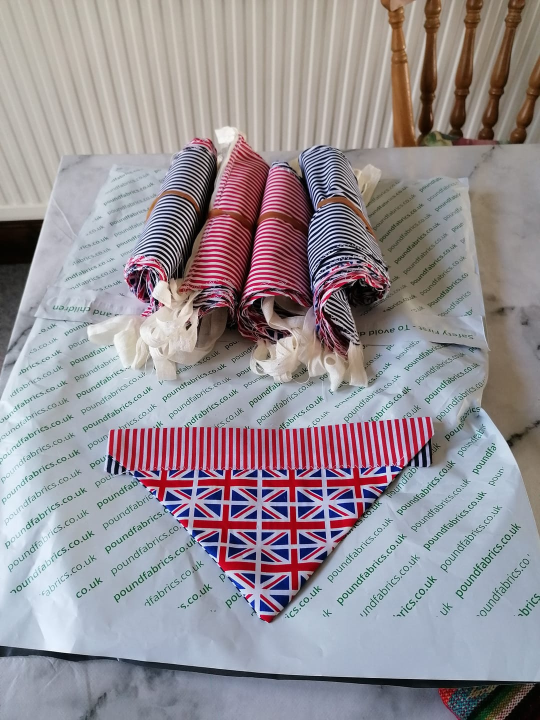 Customer photo review of Candy Stripes Polycotton Fabric