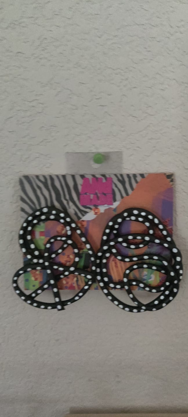 Customer photo review of WOLF - Black & White Polka Dot Stud