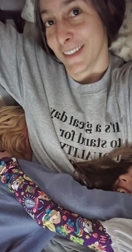 Customer photo review of Justice Unisex Sweatshirt