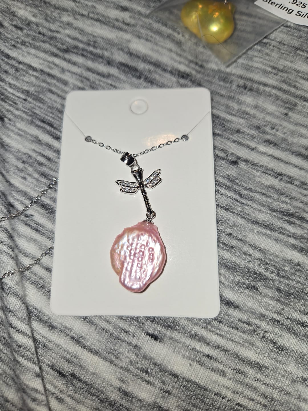 Customer photo review of DIY Mount Pendant - 925 Sterling Silver Dragonfly