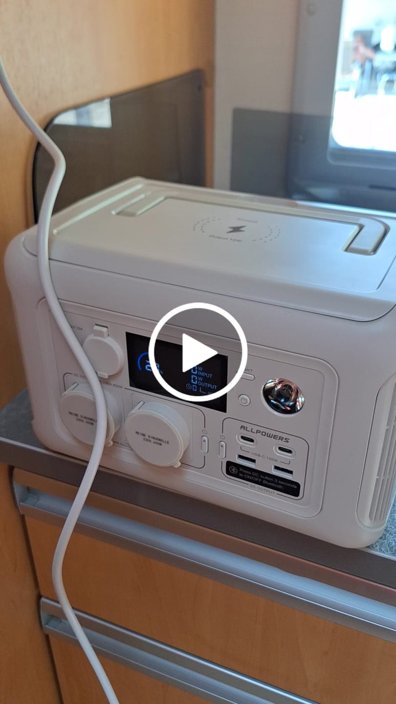 Customer video review of ALLPOWERS R600 Power Station Portatile 600W 299Wh Batteria LiFeP04