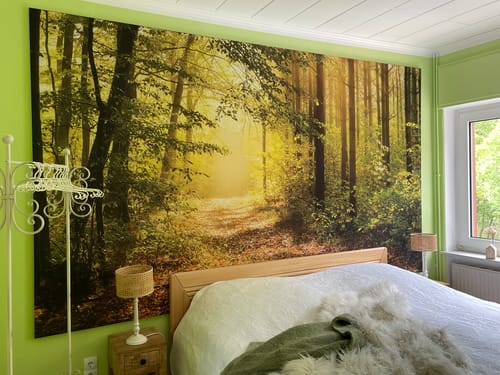 Customer photo review of Textilspannrahmen "Sonne strahlt durch den Wald"