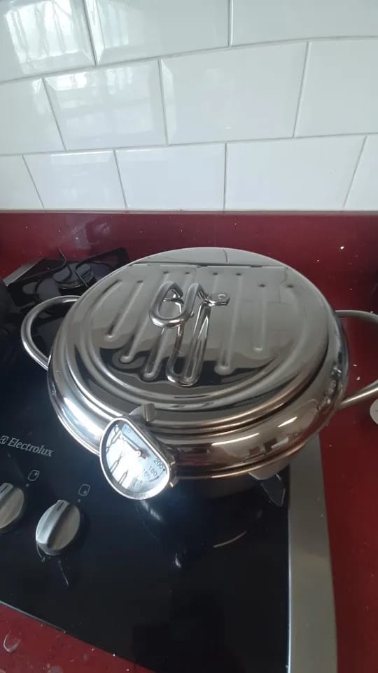 Customer photo review of Premium Stainless Steel Deep Fryer Pot