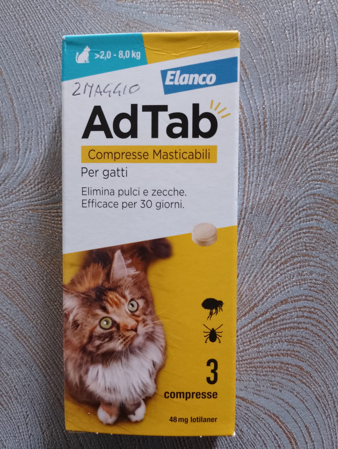 Customer photo review of ADTAB GATTI 2-8kg (3cpr) - Libera il Tuo Gatto da Pulci e Zecche