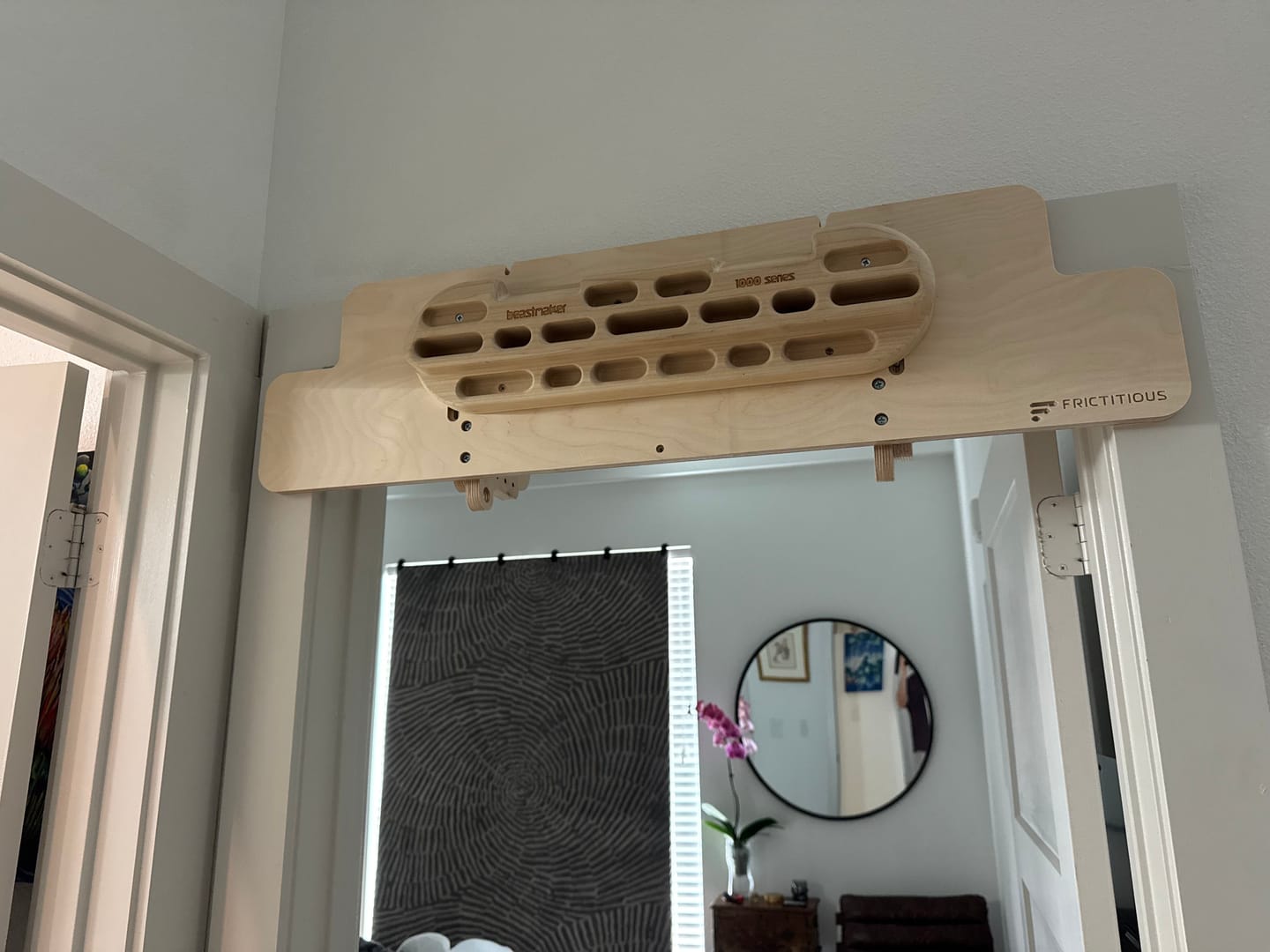 Customer photo review of Hangboard Doorway Mount