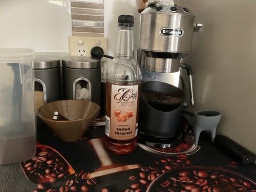 Customer photo review of Salted Caramel Coffee Syrup