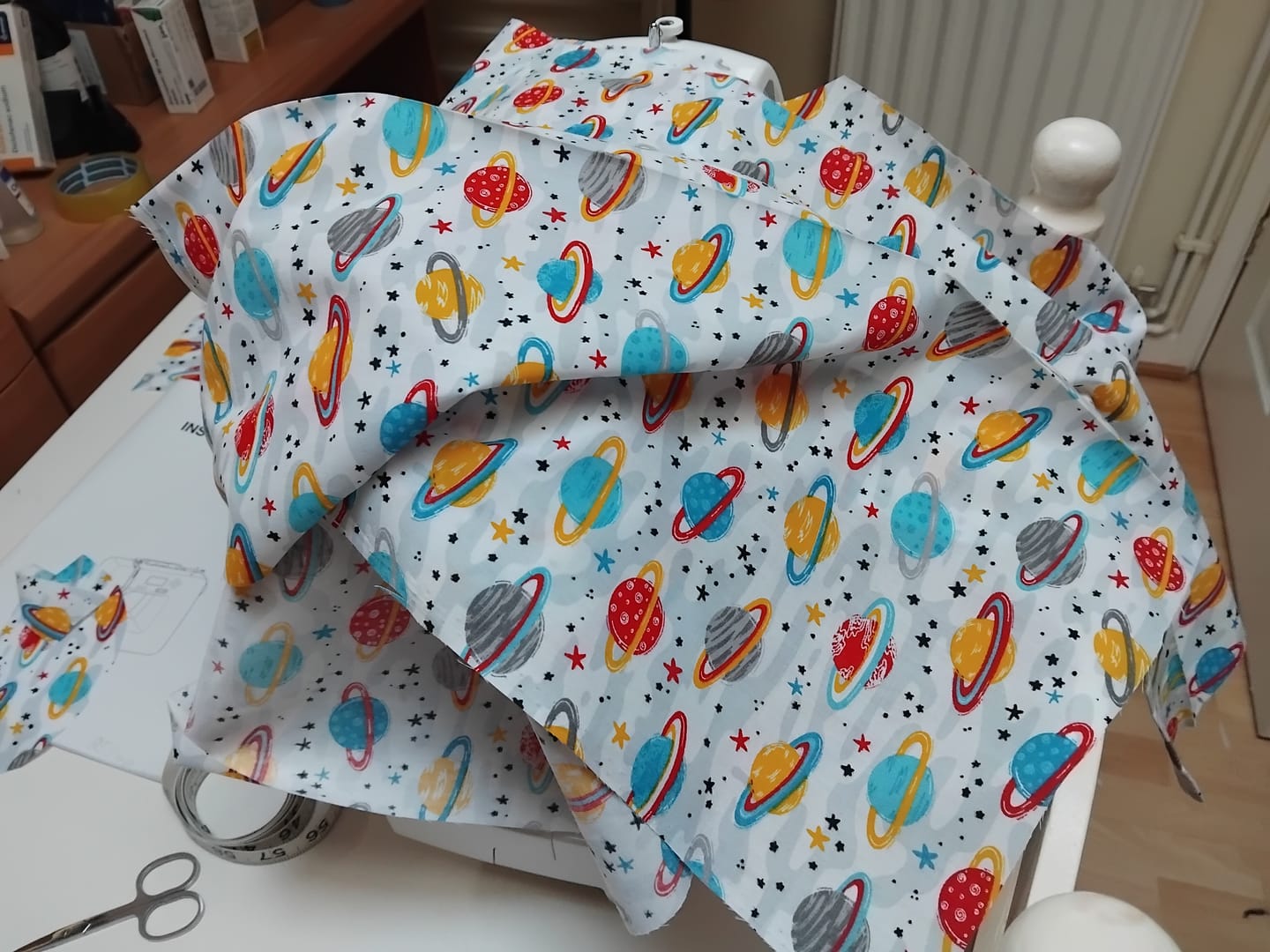 Customer photo review of Planets and Stars Polycotton Fabric