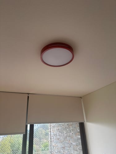 Customer photo review of Foco Led Decorativo Redondo Madera Oscura 36w 40 cm