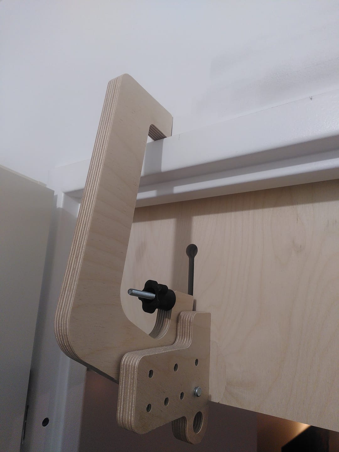 Customer photo review of Hangboard Doorway Mount