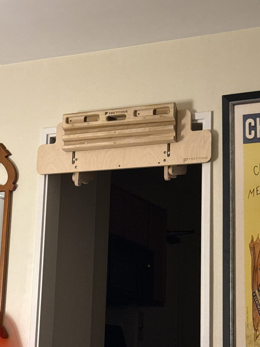 Customer photo review of Hangboard Doorway Mount