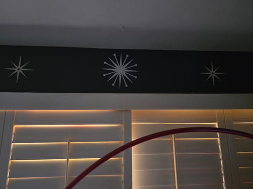 Customer photo review of Mid-Century Modern Starburst Wall Decor
