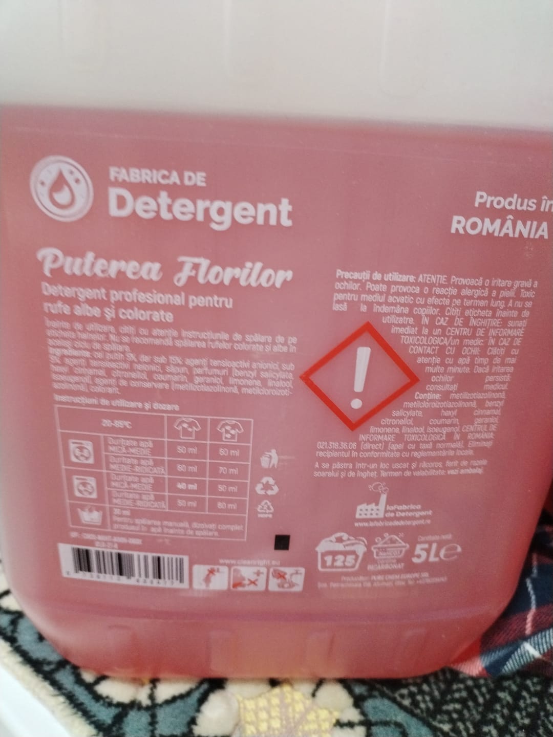 Customer photo review of Detergentul Flori de Tei