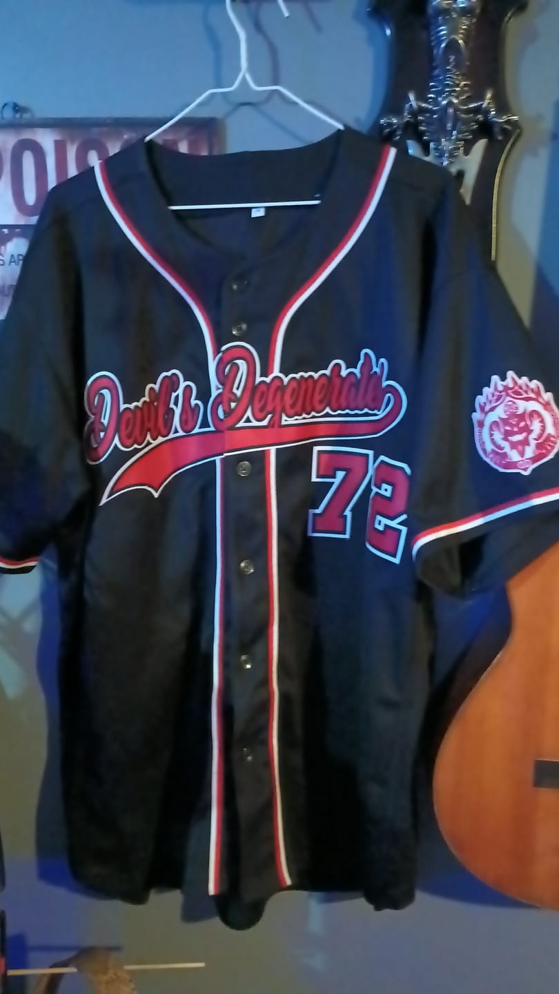 Customer photo review of Custom Black Red-White Classic Style Authentic Baseball Jersey