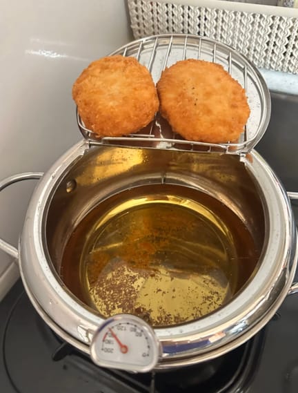 Customer photo review of Premium Stainless Steel Deep Fryer Pot