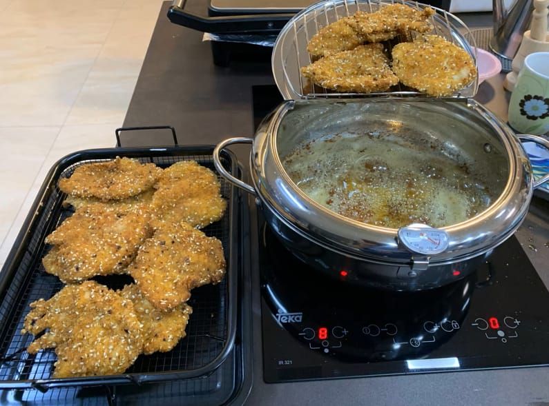 Customer photo review of Premium Stainless Steel Deep Fryer Pot