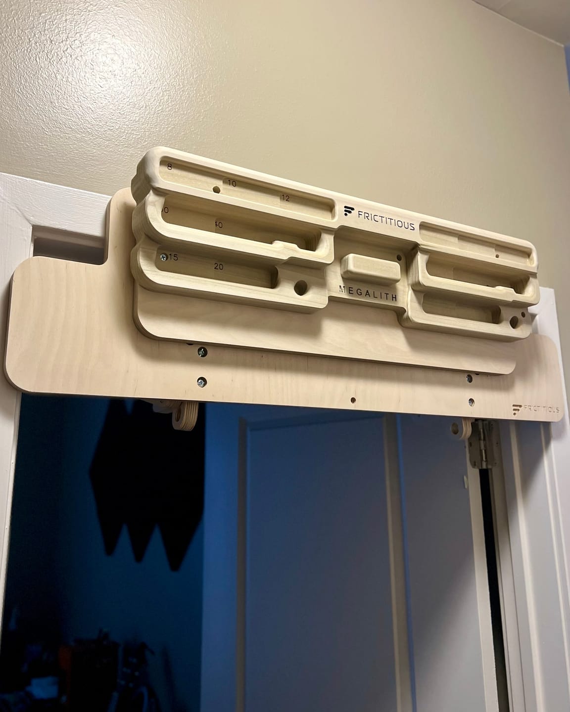 Customer photo review of Hangboard Doorway Mount