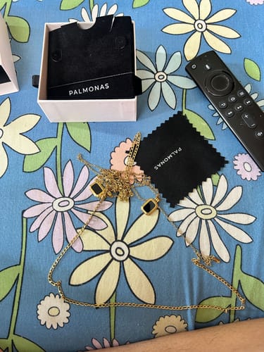 Customer photo review of Black Onyx Two Layer Necklace