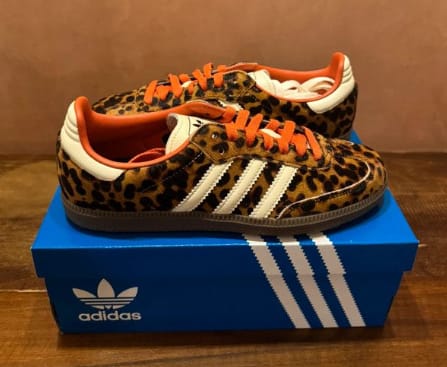 Customer photo review of Adidas Samba OG 'Preloved Red Leopard' – Women’s