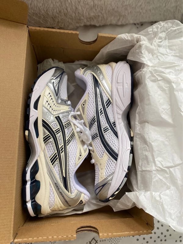 Customer photo review of ASICS Gel-Kayano 14 White Midnight (Women's)