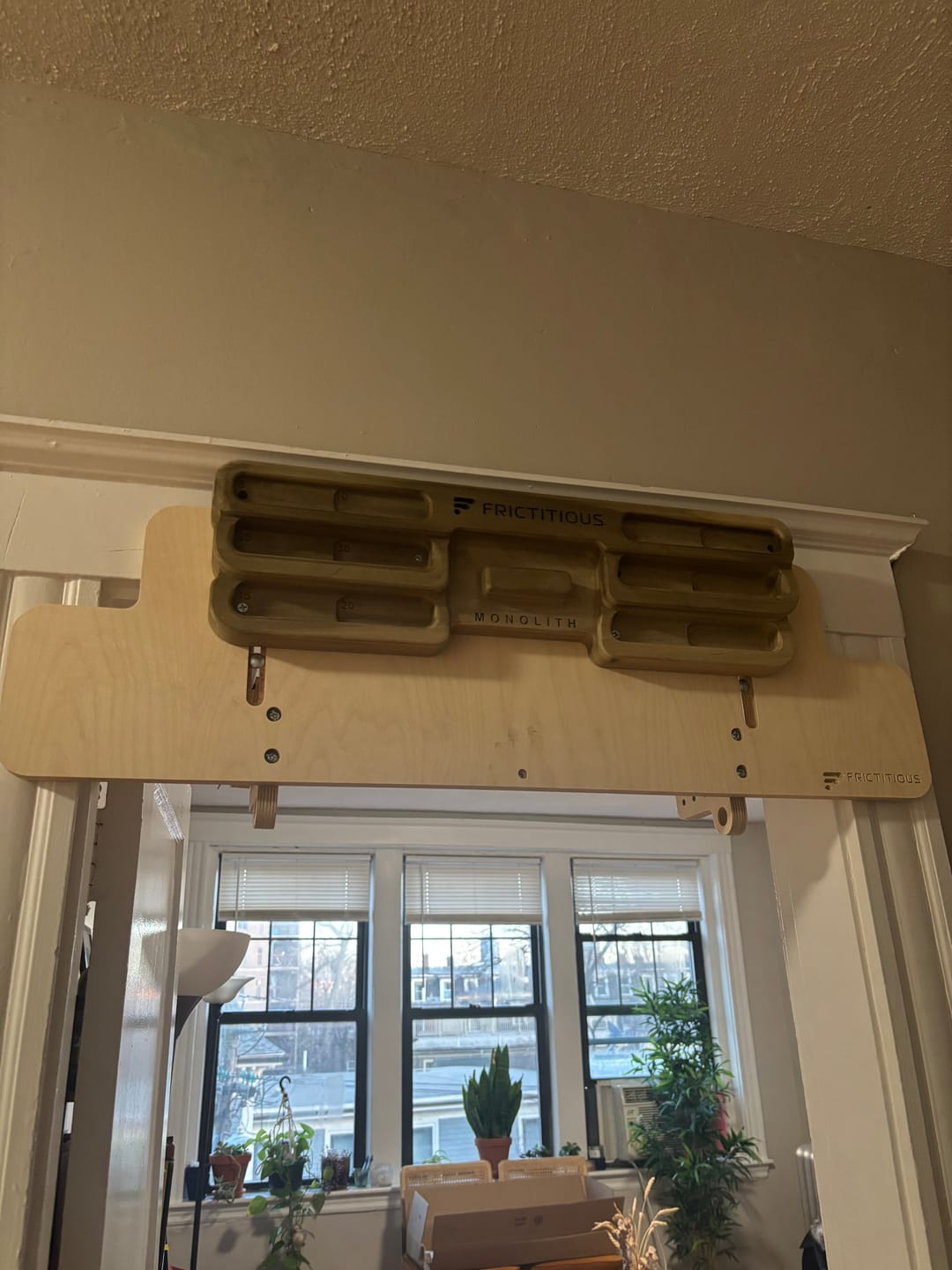 Customer photo review of Hangboard Doorway Mount