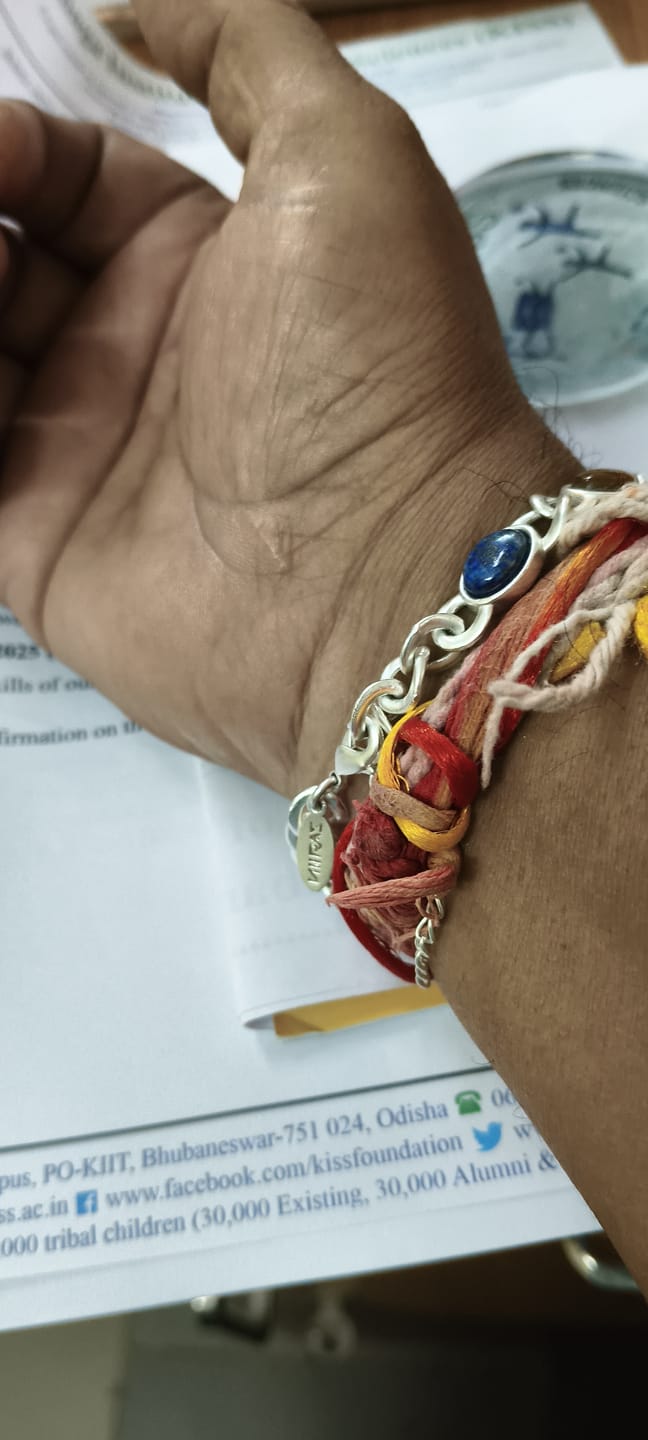 Customer photo review of 7 Gemstones Chakra Balancing Bracelet, In Silver For Men