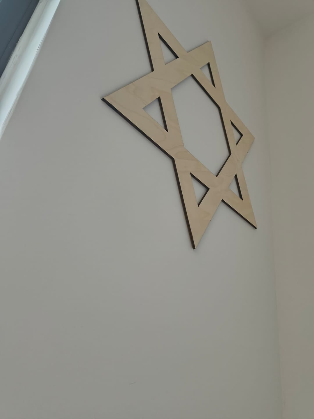Customer photo review of Unfinished Wood Star of David Israel Shape - Hanukkah - Craft - up to 46" DIY
