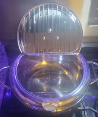Customer photo review of Premium Stainless Steel Deep Fryer Pot