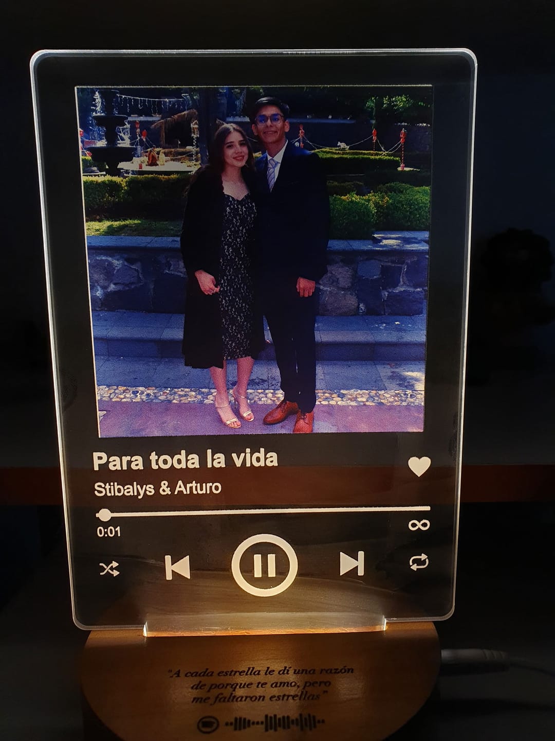 Customer photo review of Lámpara Canción
