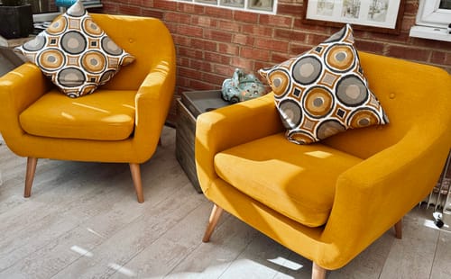 Customer photo review of Fabric Paint -- Mustard Yellow