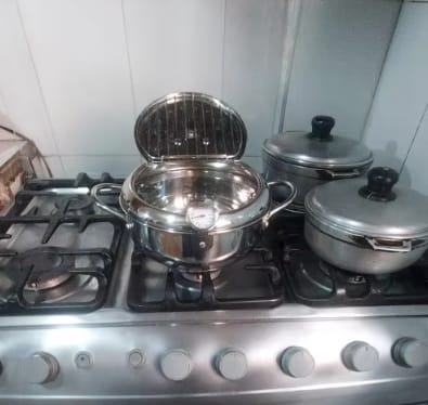 Customer photo review of Premium Stainless Steel Deep Fryer Pot