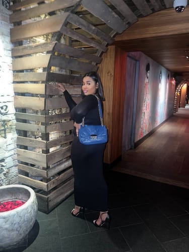 Customer photo review of NW Square Neck Sculpt Maxi Dress