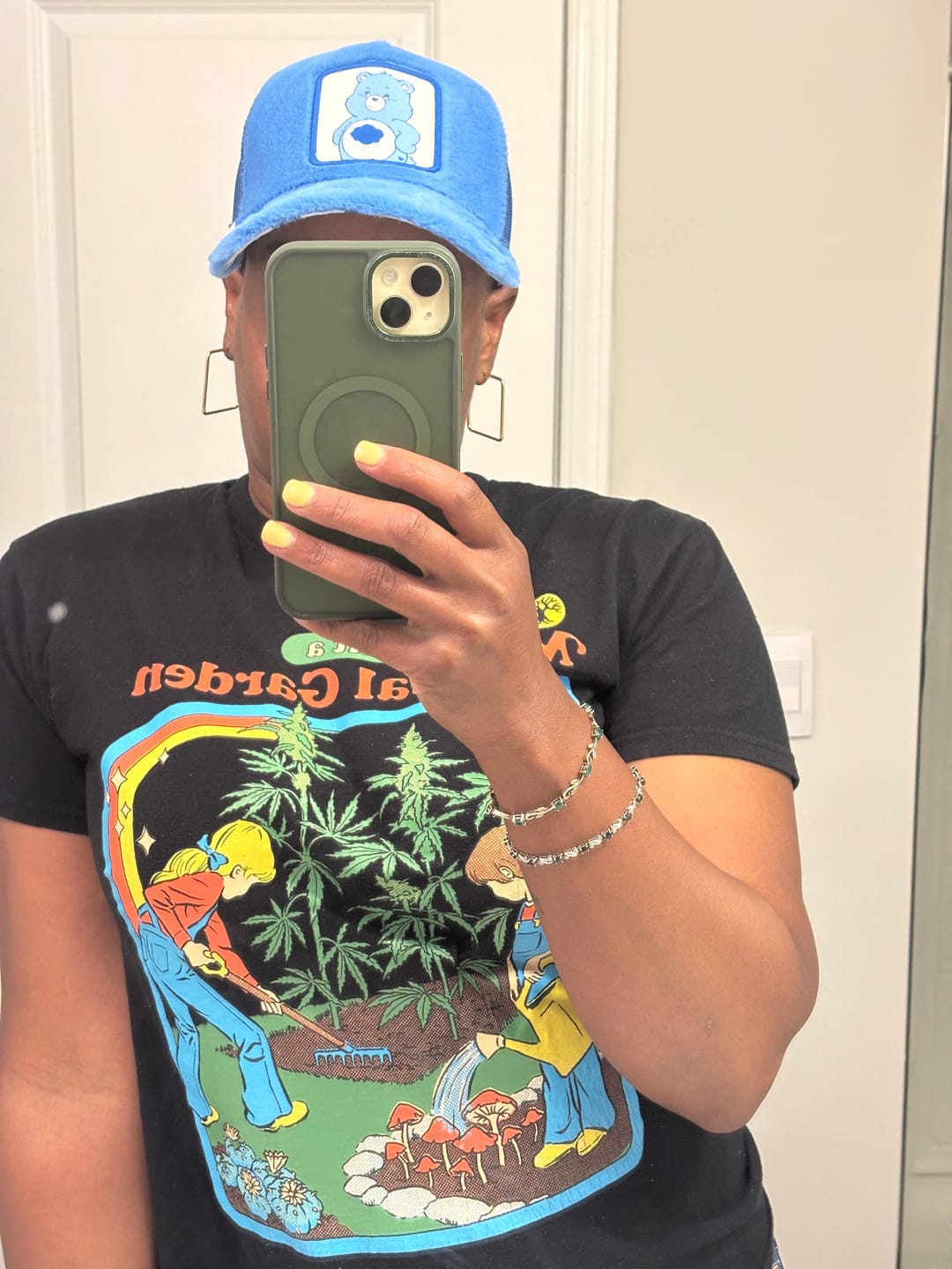 Customer photo review of OVERLORD X Care Bears:  Grumpy Bear Trucker Cap